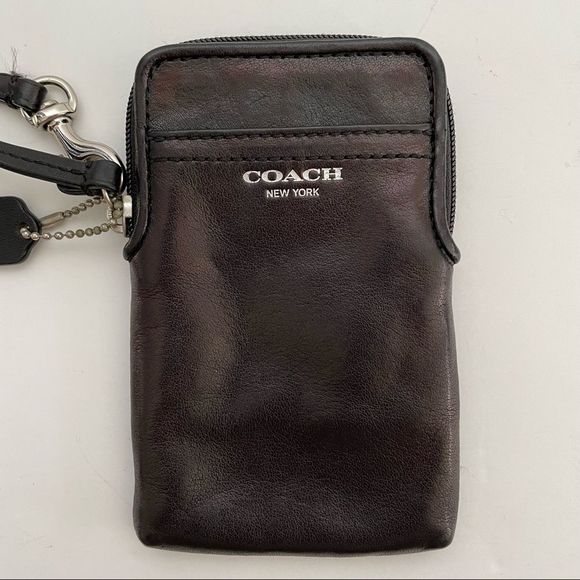 Coach Handbags - Coach ~ Black vertical wristlet pouch ~ please see photos for measurements